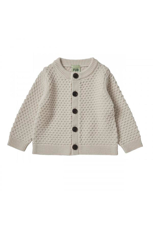 FUB - Uld baby cardigan - Ecru