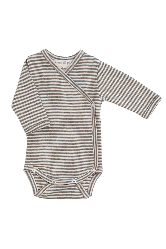 Serendipity - Newborn wrap body - Taupe/Offwhite