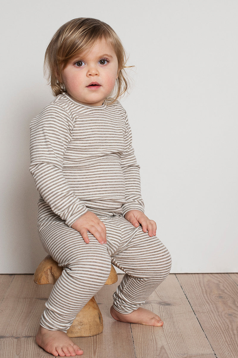 Serendipity - Baby leggings - Taupe/Offwhite